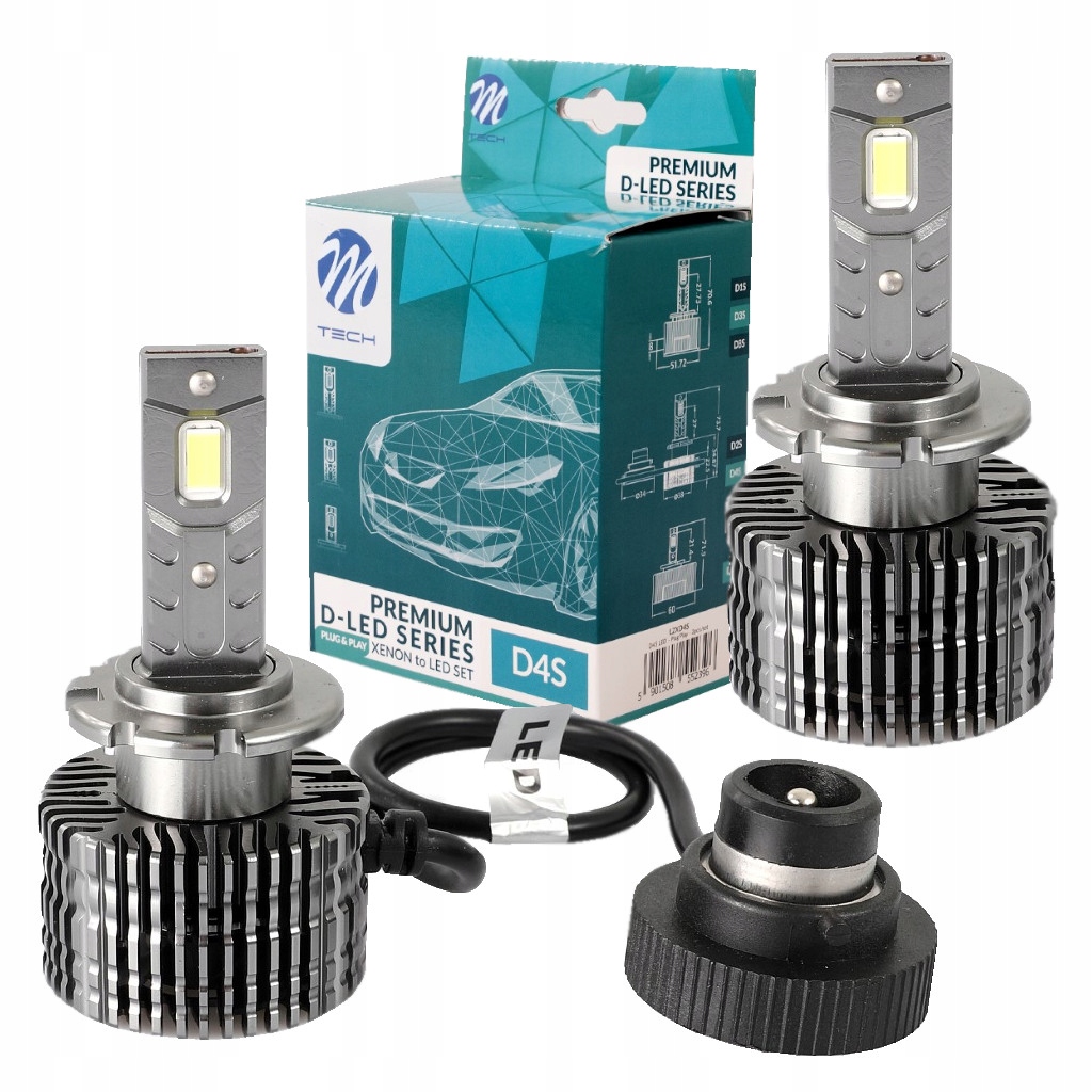 D4S Żarnik Led Xenon 6000K 35W Canbus P&p Zestaw