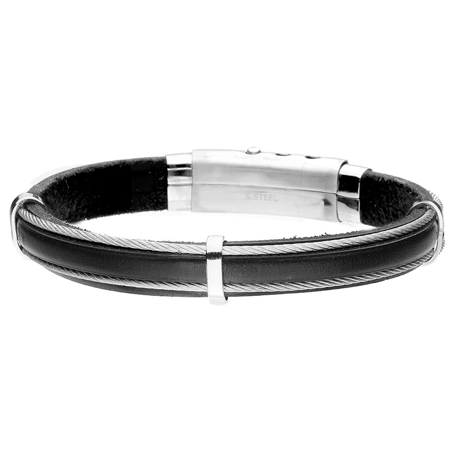 Pánský náramek Manoki z kůže 23 cm