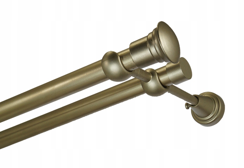 

Karnisz metalowy fi 19 podwójny 150 cm bez żabek