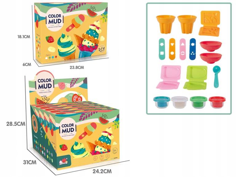 

Masa Plastyczna Ciastolina Zestaw Lody 4
