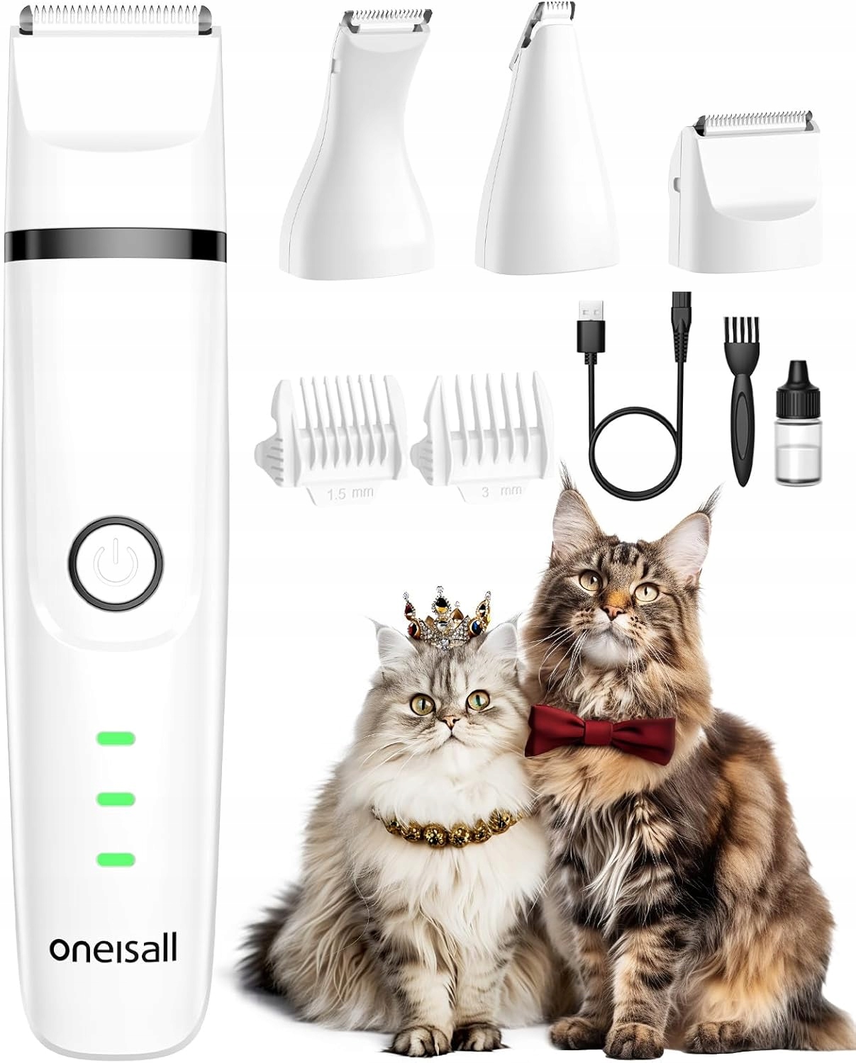 Levně 3V1 Tichý Zastřihovač Pro Psy A Kočky S Bezpečným Nabíjením