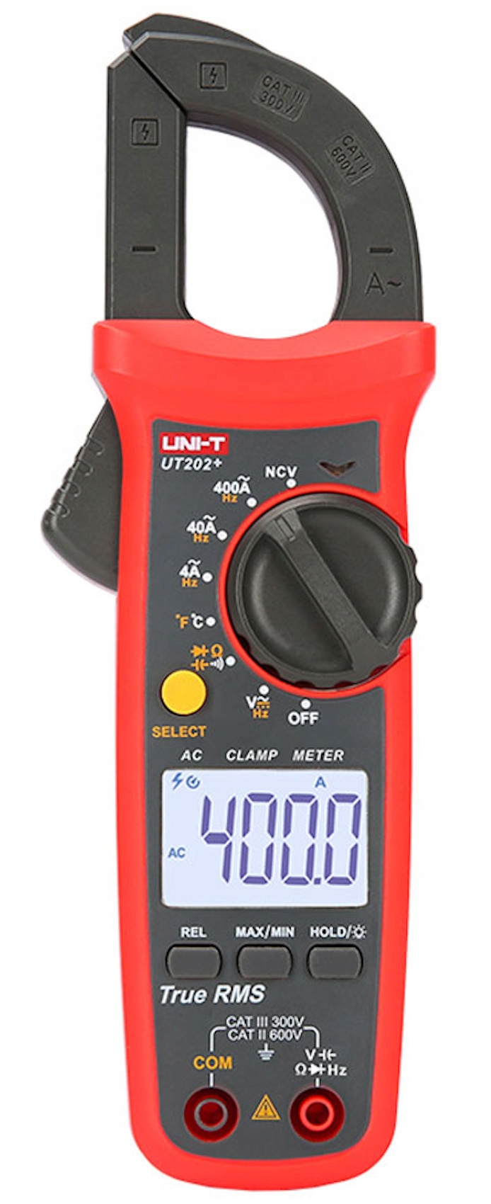 Miernik PRĄD UT202+ UNI-T cęgowy True RMS NCV Typ cęgowy