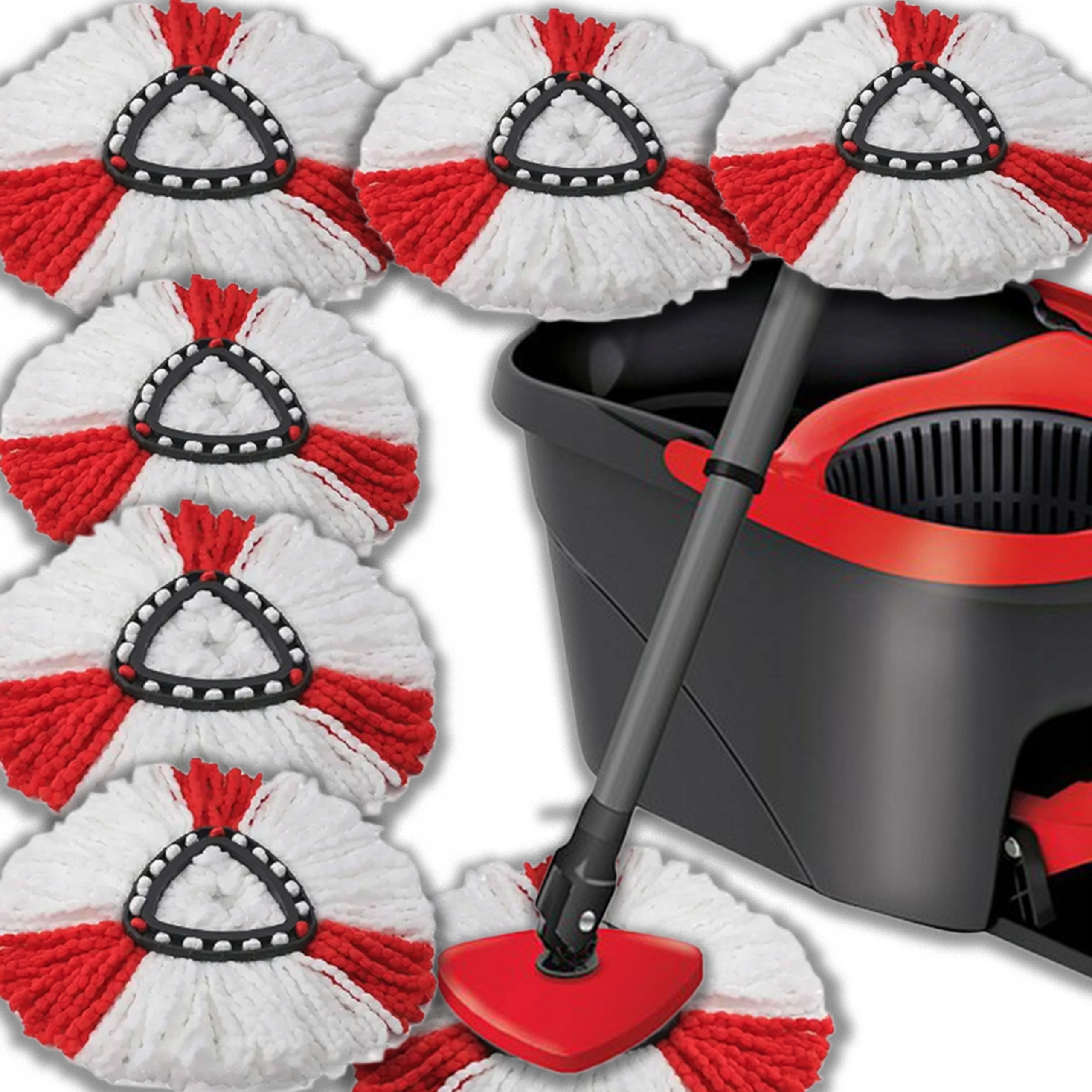 Levně 6 x Vložky Do Rotačního Mopu Vileda Turbo Koncovky Absorpční Vložka