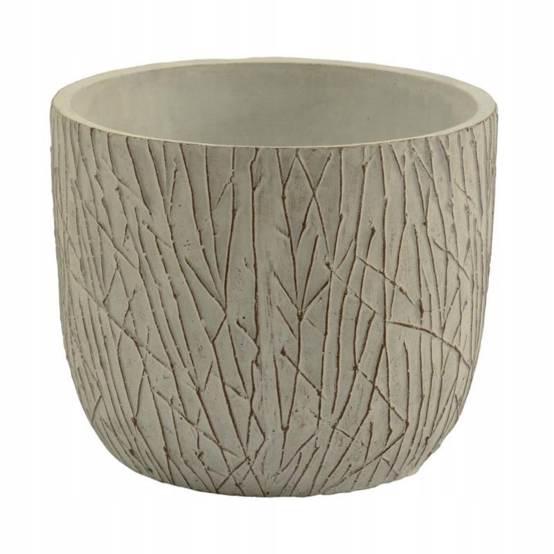 Doniczka-osłonka ceramiczna 20x16,5cm biała