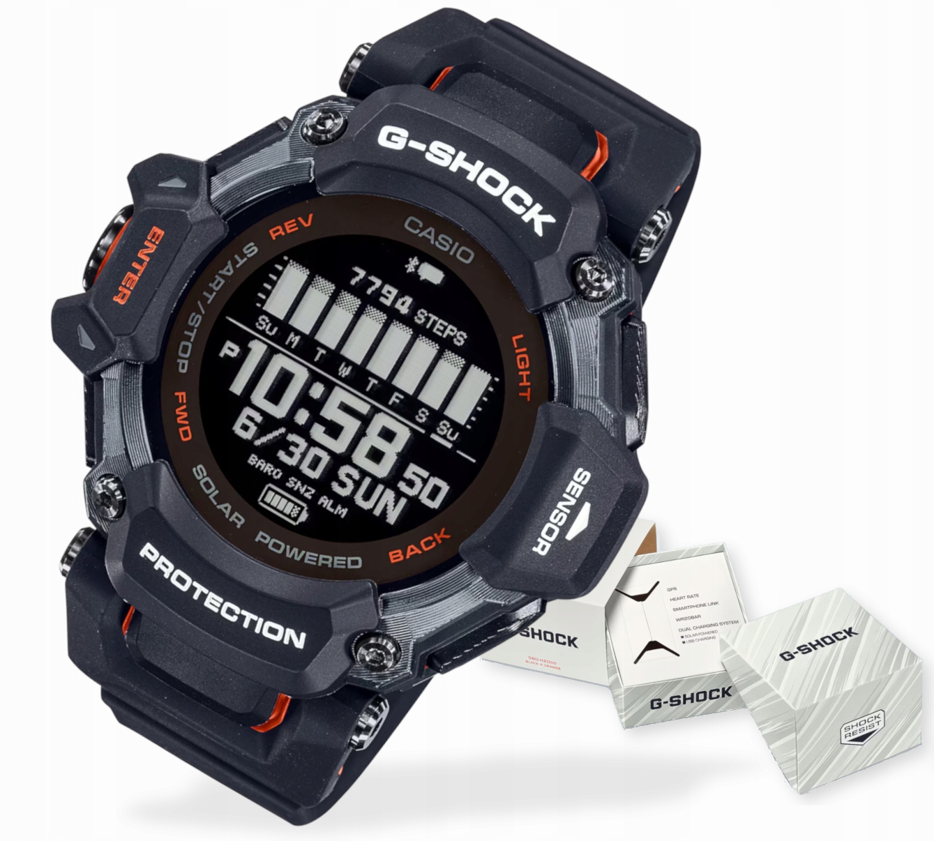 pánské hodinky Chytré Hodinky Casio G-Shock GBD-H2000 černé