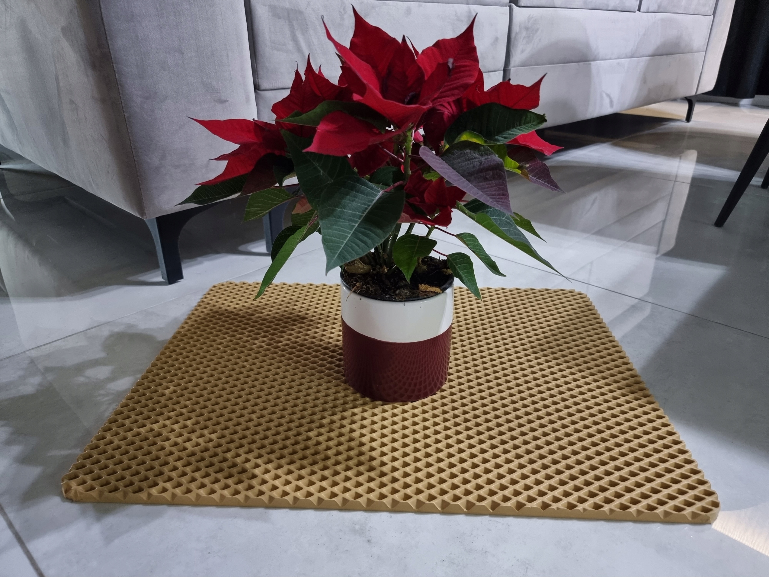 Podstawka pod doniczkę / donicę EVA HOME - KWADRATOWA BEŻOWA - 44x44 cm Kod producenta 493109