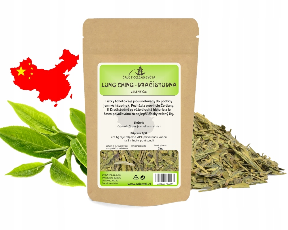 Zelený čaj China Lung Ching (Dračí studna) 200 g