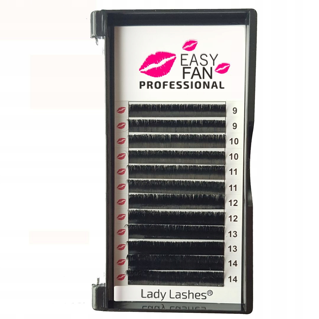 RZĘSY Easy Fan dwurzędowe 0.07CC mix 9-14mm
