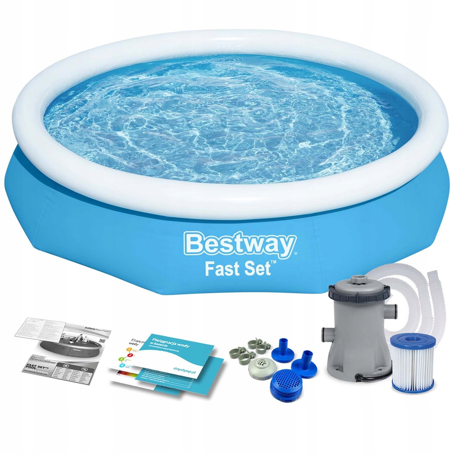 Záhradná Rozperná Bazénová Súprava 9V1 S Filtračným Čerpadlom A Príslušenstvom