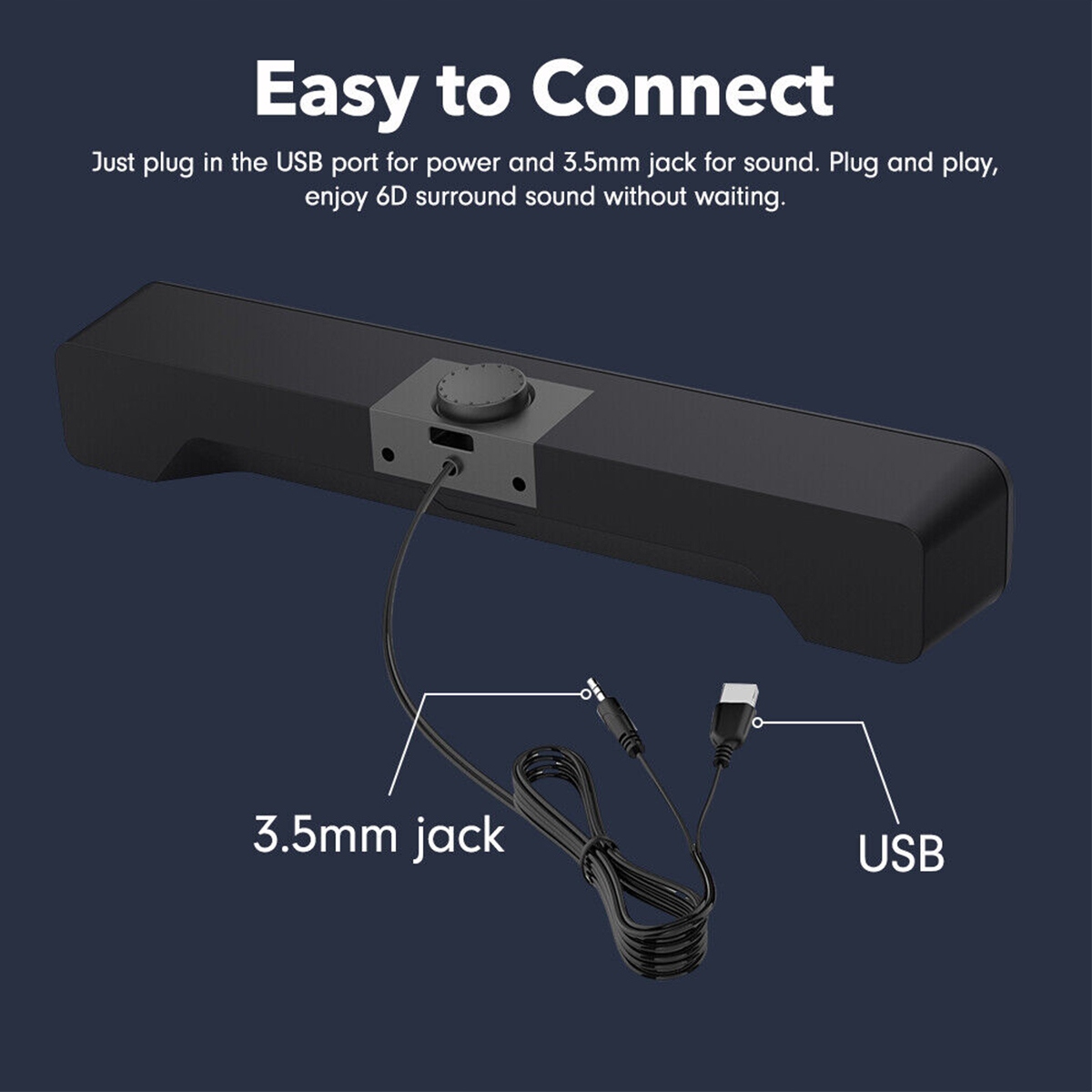 Głośnik Bluetooth Soundbar USB do komputera telewizora Marka bez marki