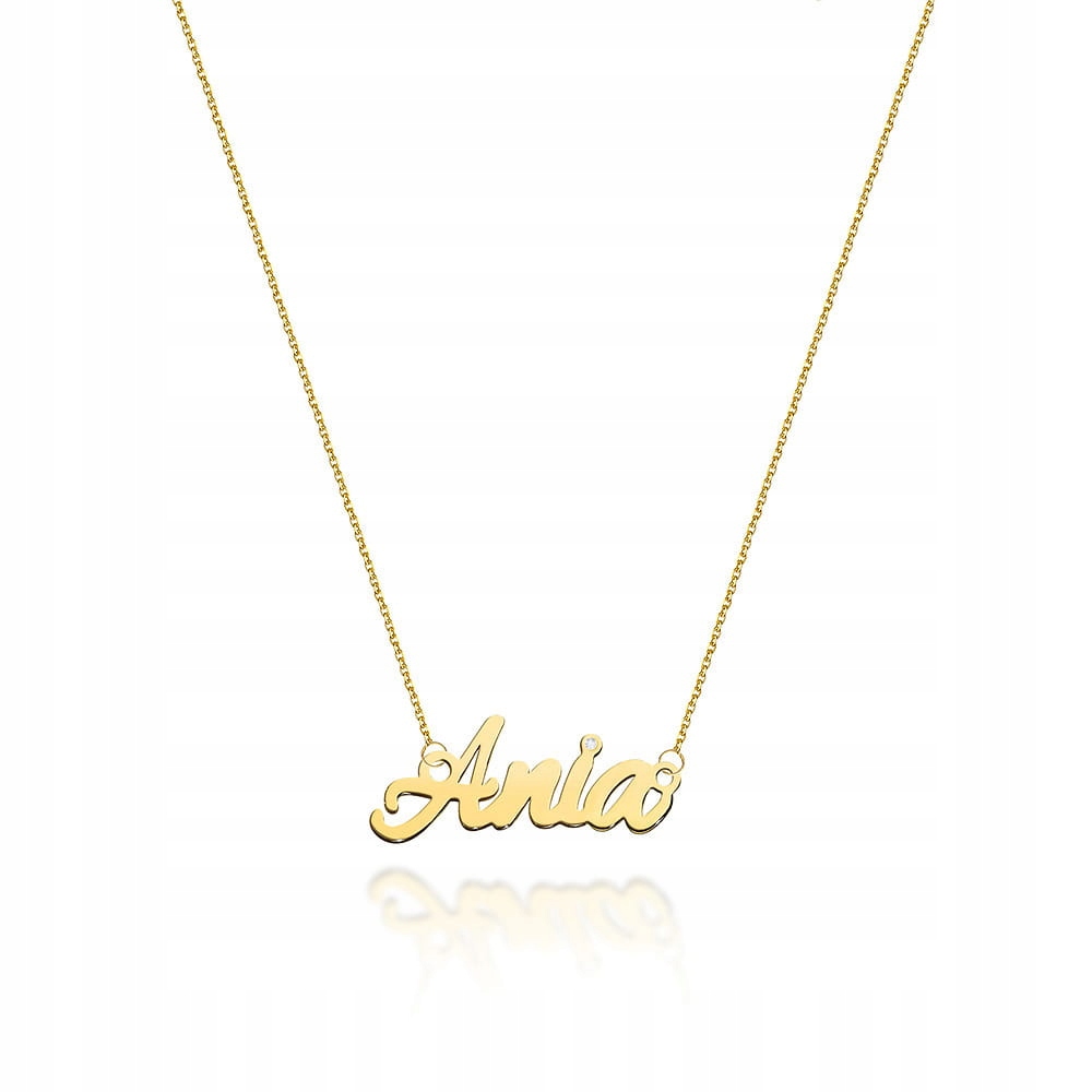 

Złoty naszyjnik z imieniem Ania Brylant + Grawer
