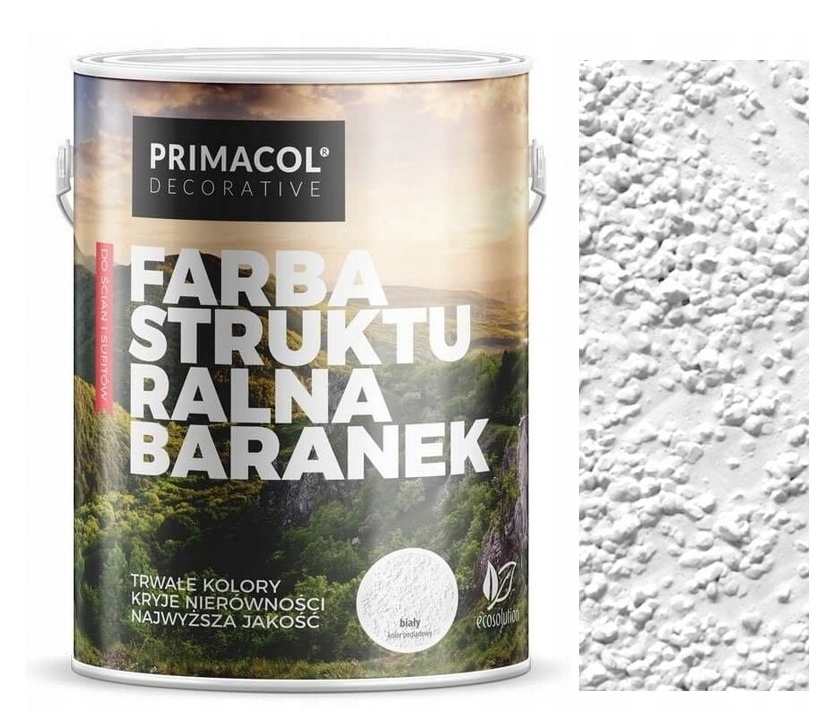 Primacol Farba Strukturalna Baranek Biała 5L