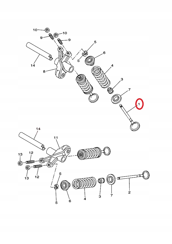 ZAWÓR SSĄCY YAMAHA YP 125 VP 125 YZF-R 125 T 135 WR 125 MT 125 ORYGINAŁ Producent Yamato