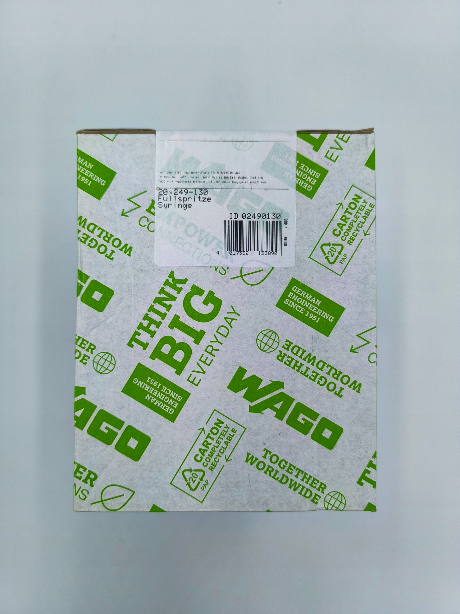 PASTA OCHRONNA STYKOWA ALU PLUS STRZYKAWKA 20ml WAGO 249-130 Przekrój żyły 0.5-4 mm²