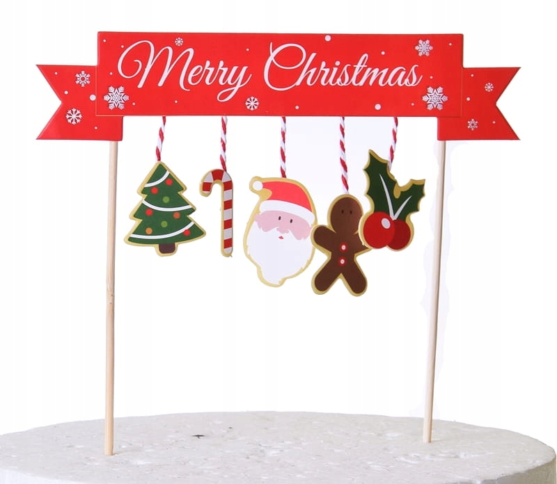 

Topper akrylowy Merry Christmas Zawieszki