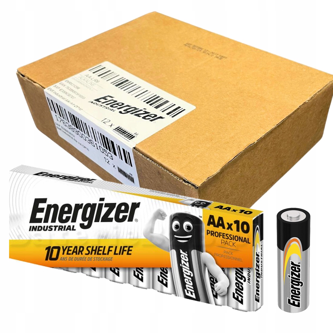 120 X Hromadné Balení Alkalické Baterie Energizer Industrial Aa R6 LR6