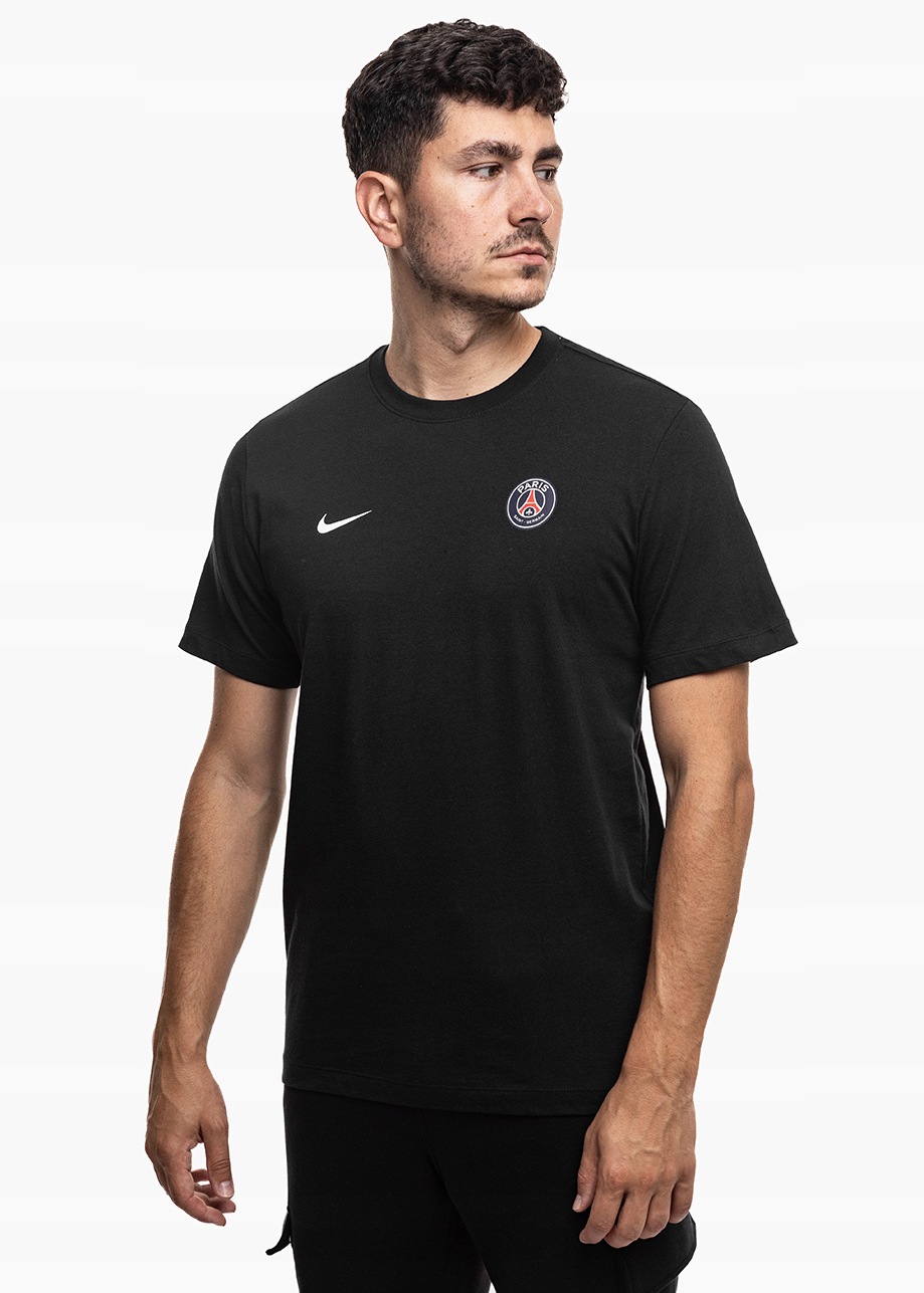Pánské tričko Nike Psg Paris Černá bavlněná fanoušek, velikost S