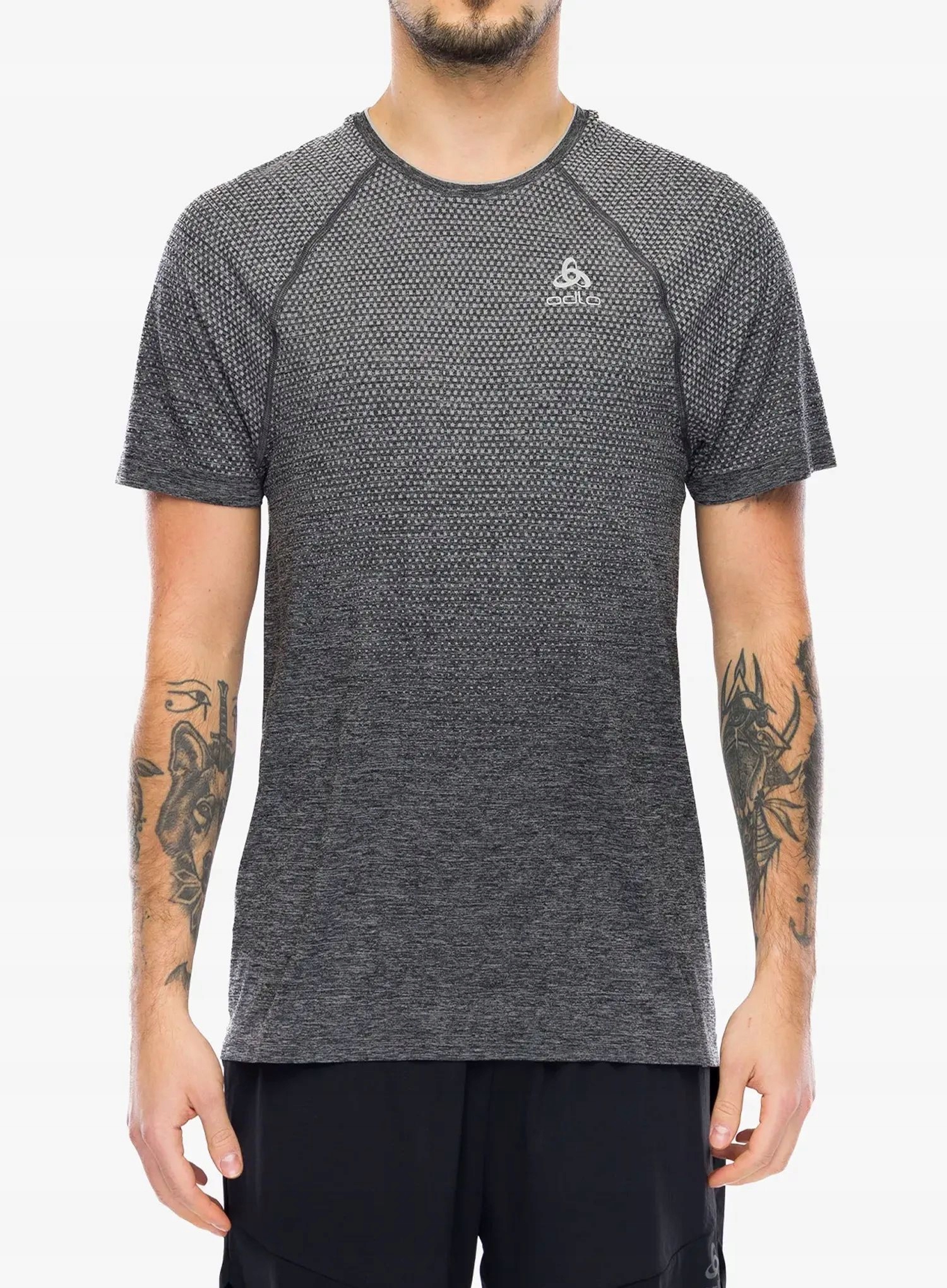 Běžecké tričko Odlo Essential Seamless Crew Neck S/s grey melange XXL