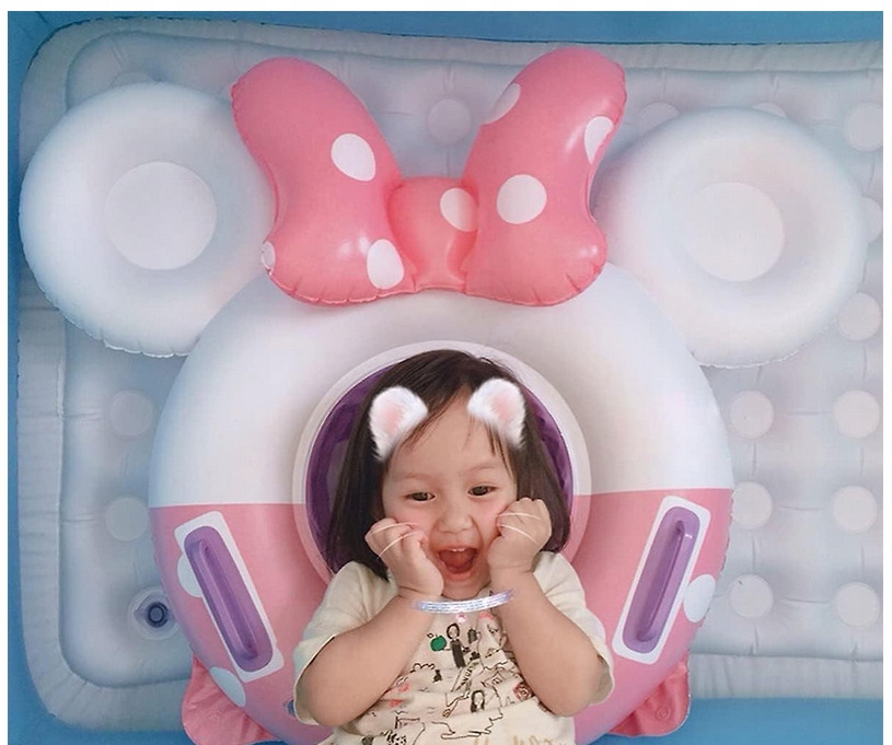 KOŁO DO PŁYWANIA PONTON Z SIEDZISKIEM MAJTKAMI I UCHWYTAMI MYSZKA MIKI MINI Marka Dmuchane