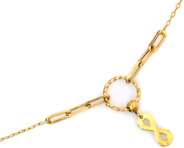 Zlatý náhrdelník 585 s nekonečnem celebrit 45, módní vzor jako dárek