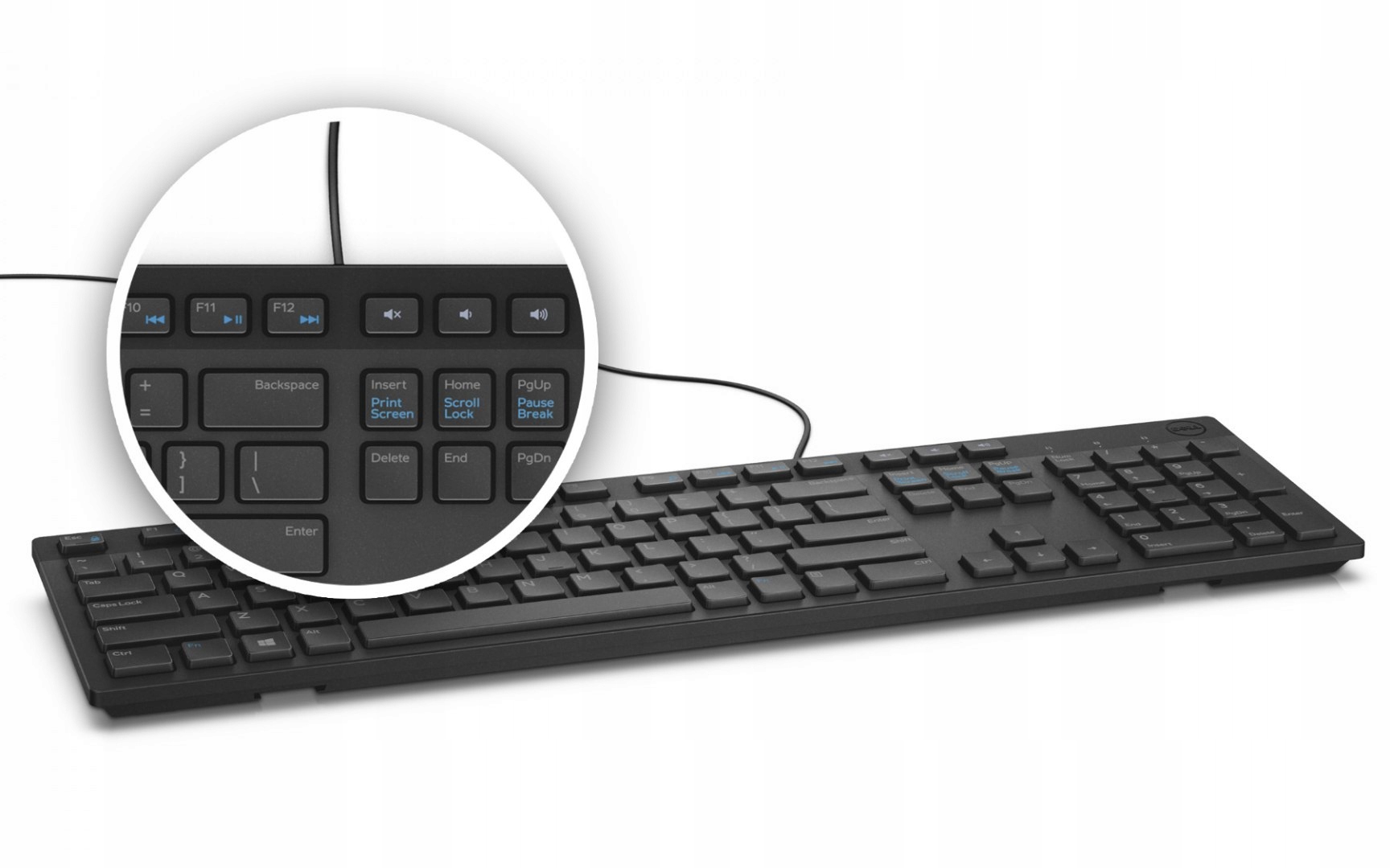 KLAWIATURA PRZEWODOWA DELL KB216 CZARNA NISKI PROFIL QWERTY US/PL | POLSKA Model 580-ADHK