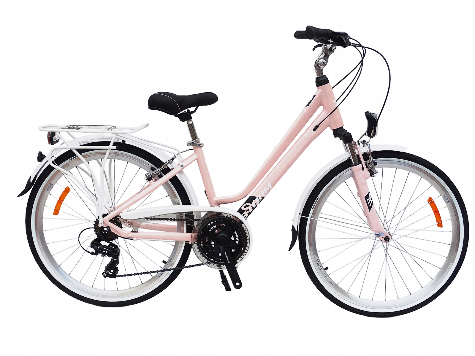 Rower Storm Marathon 1.0 26 Aluminiowy Różowy Pudrowy Amortyzowany
