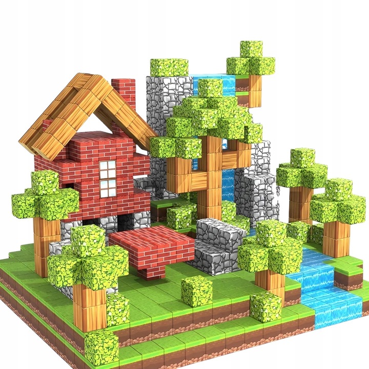 KLOCKI MAGNETYCZNE MIX KLOCKÓW 100 EL. + 5 LUDZIKÓW Liczba elementów 100