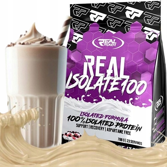 Syrovátkový Protein Wpi Izolát bez cukru Real Pharm Real Isolate 700g Bílá Čokoláda