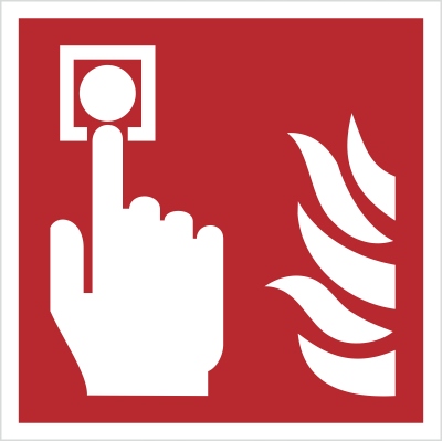 Znak ALARM POŻAROWY ROP PCV 10x10 foto
