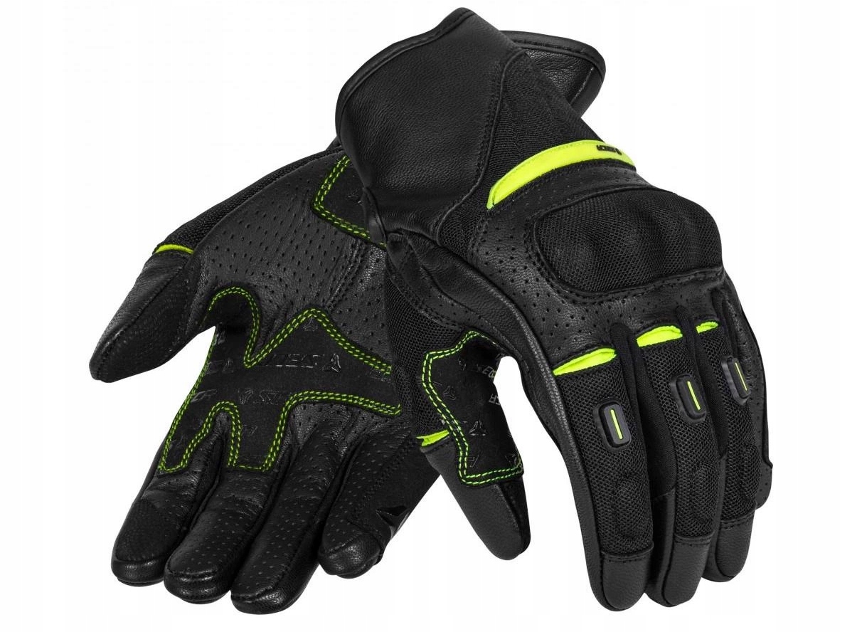 Seca Axis Mesh II Rękawice Motocyklowe Męskie Krótkie Fluo Zółte