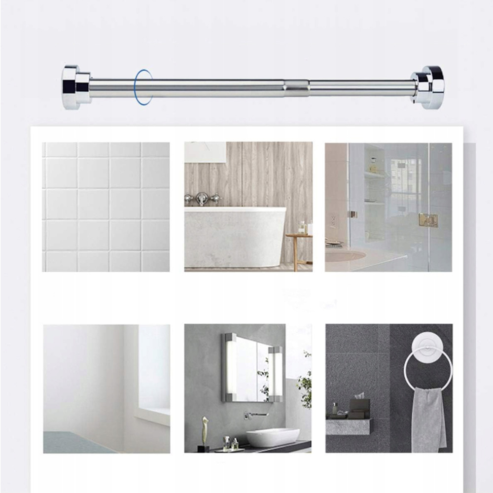 WIESZAK NA UBRANIA DRĄŻEK TELESKOPOWY BEZ WIERCENIA 85-140 STAL NIERDZEWNA Kod producenta Szyna na ubrania