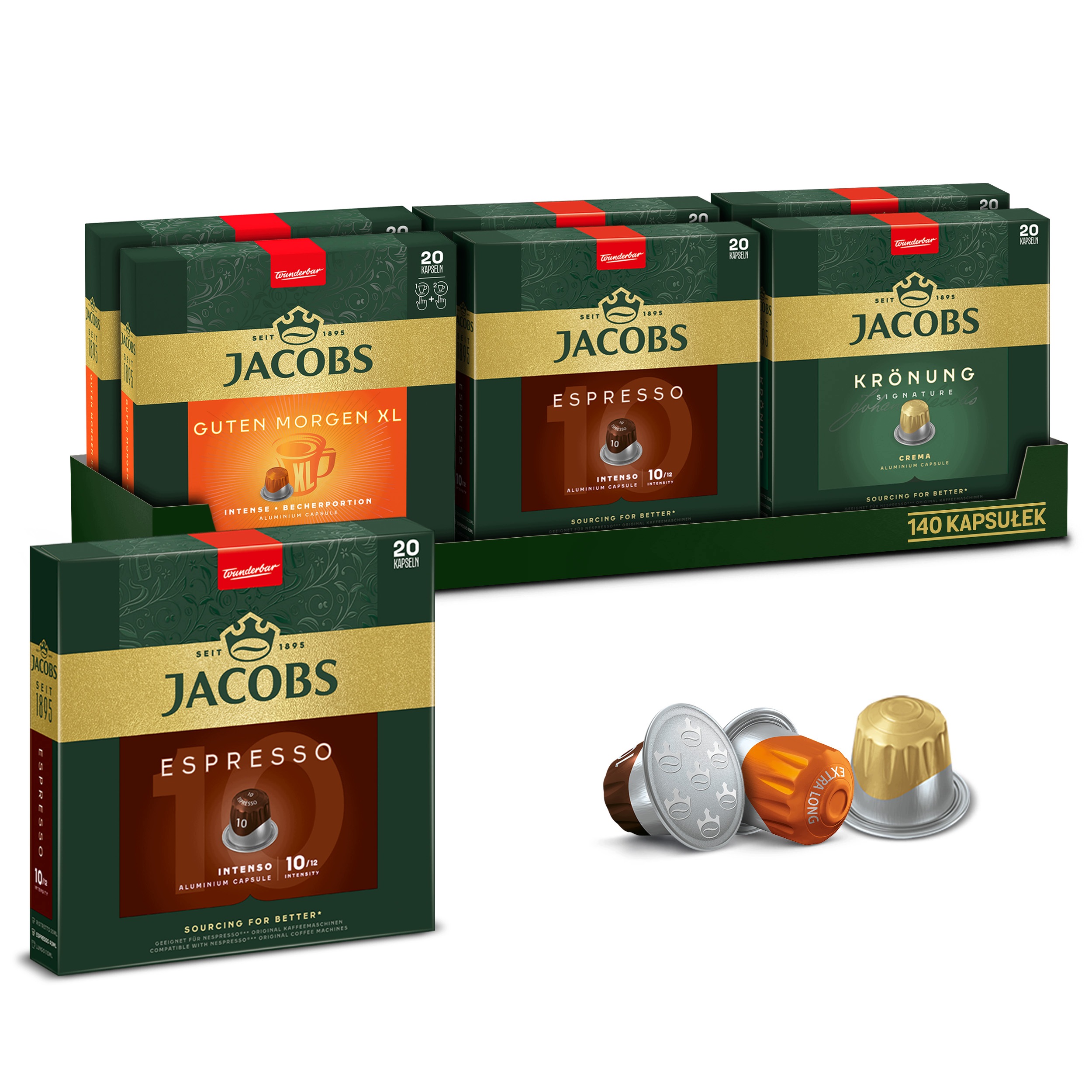 Kapsułki Jacobs Guten Morgen, Kronung mix do Nespresso(r)* 6+1 Gratis!