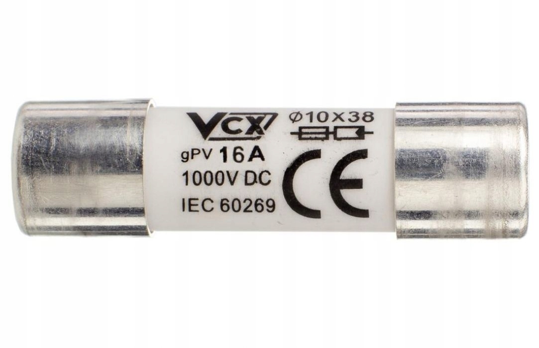

Wkładka Topikowa Solarna Gpv 10x38 16A 1000V DC