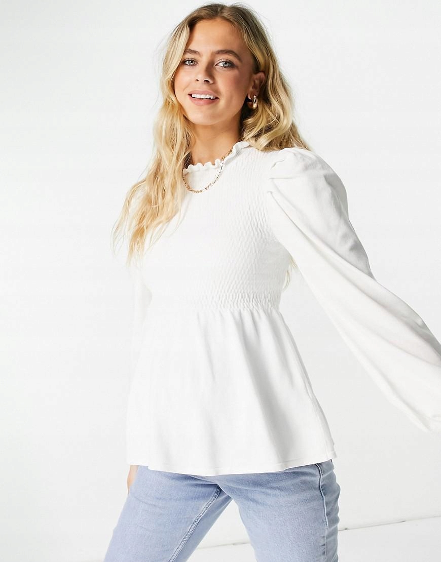 CIĄŻOWY SWETER Z FALBANAMI UI6 B20__XL