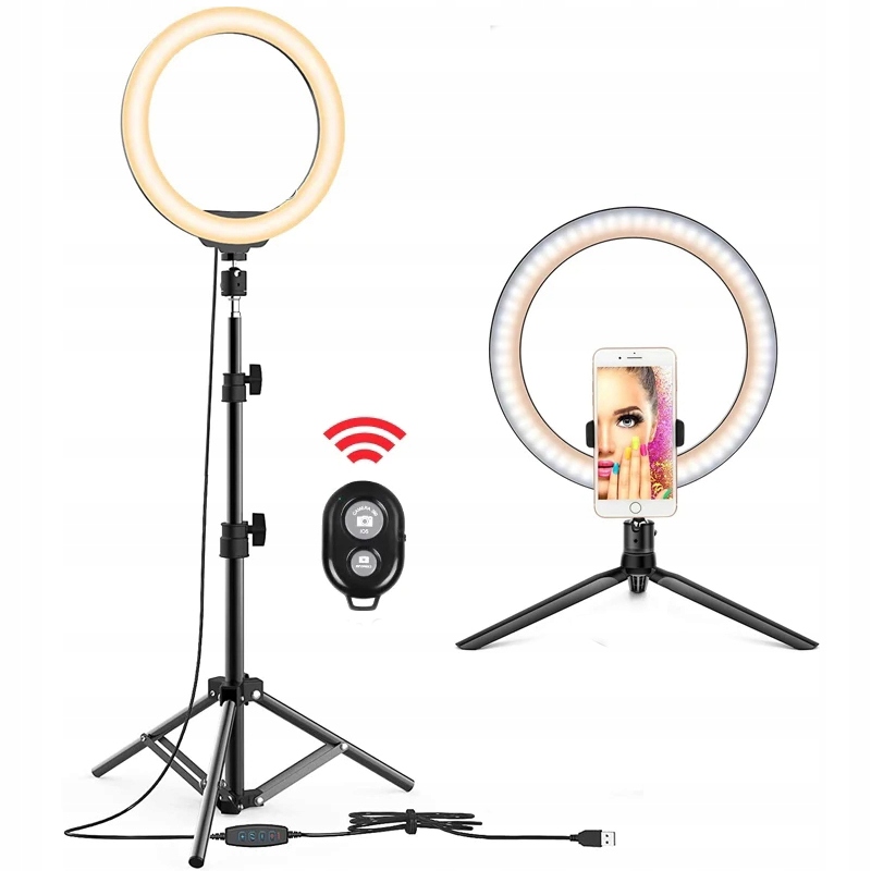 LAMPA PIERŚCIENIOWA LED RING 80W 30 CM STATYW 220 CM MAKIJAŻ YOUTUBE PILOT Kod producenta SHARKLED3-0444