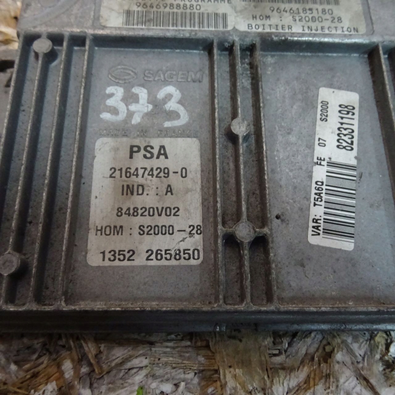 PEUGEOT 307 1.4B control unit of the engine 9646988880