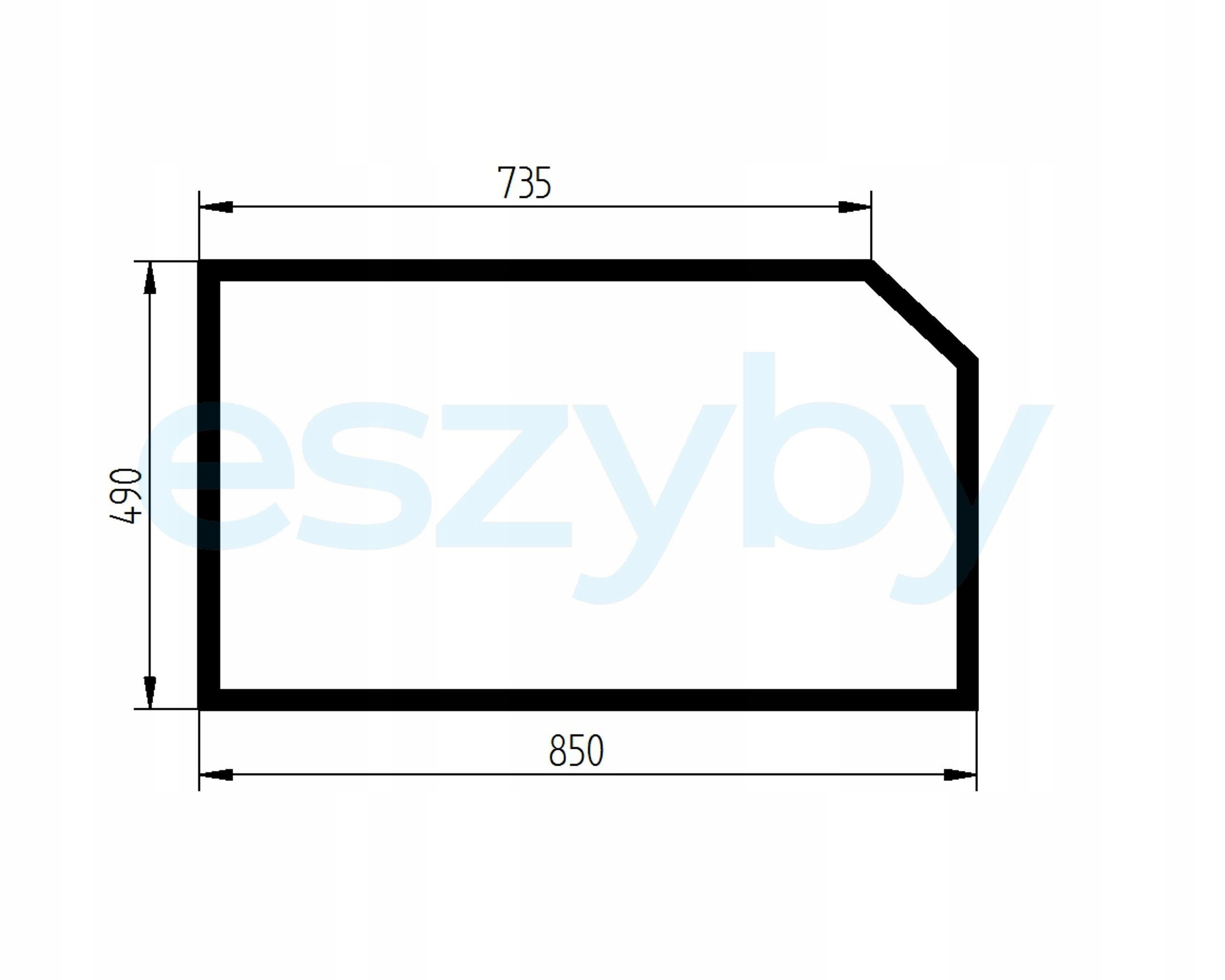 sklo minibagr Cat zadní horní 146-6329