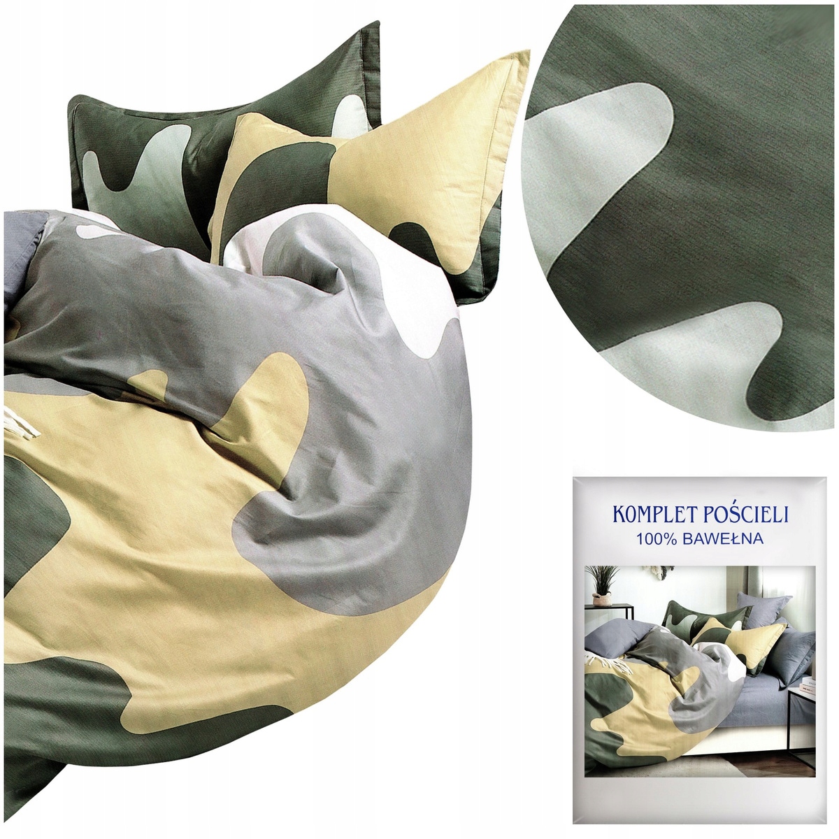 Posteľná Bielizeň 200x220 4 dielov Satén Bavlnená Aida Komplet Posteľná plachta