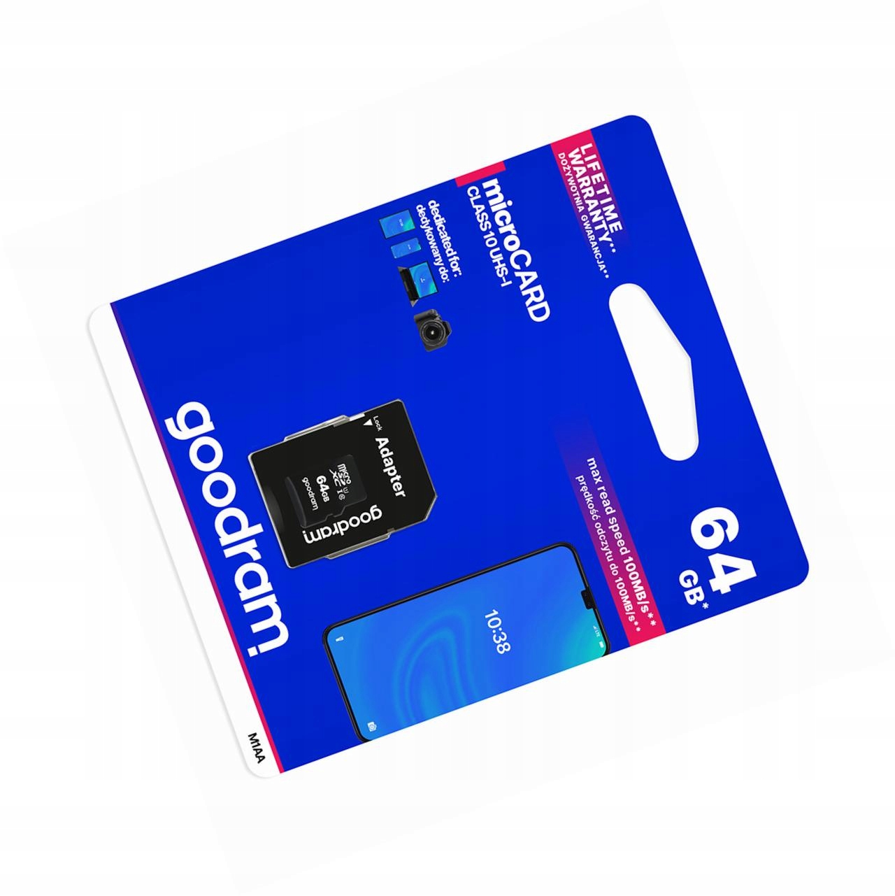 Karta pamięci 64GB microSD do telefonu szybka 10 Class z adapterem Sd