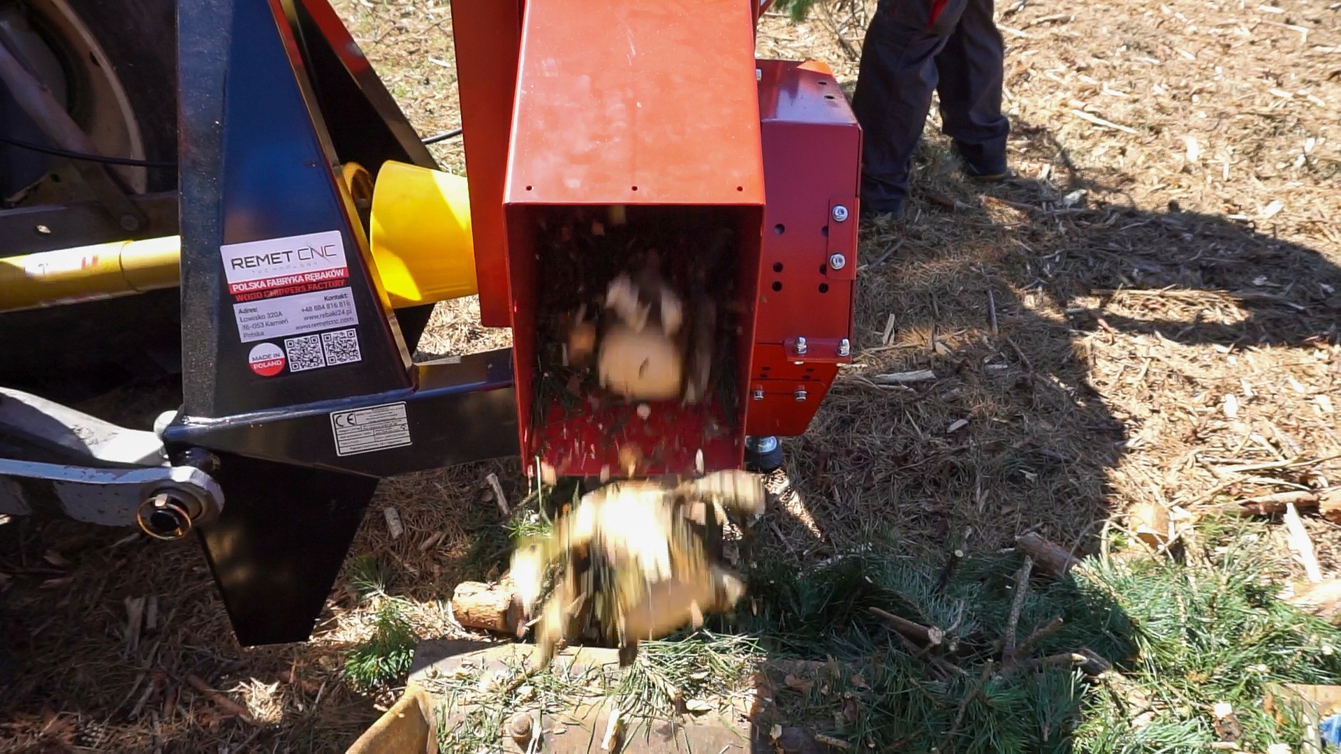 Rębak do gałęzi R120 walcowy+ wałek wom - PROMOCJA !! Marka Remet CNC
