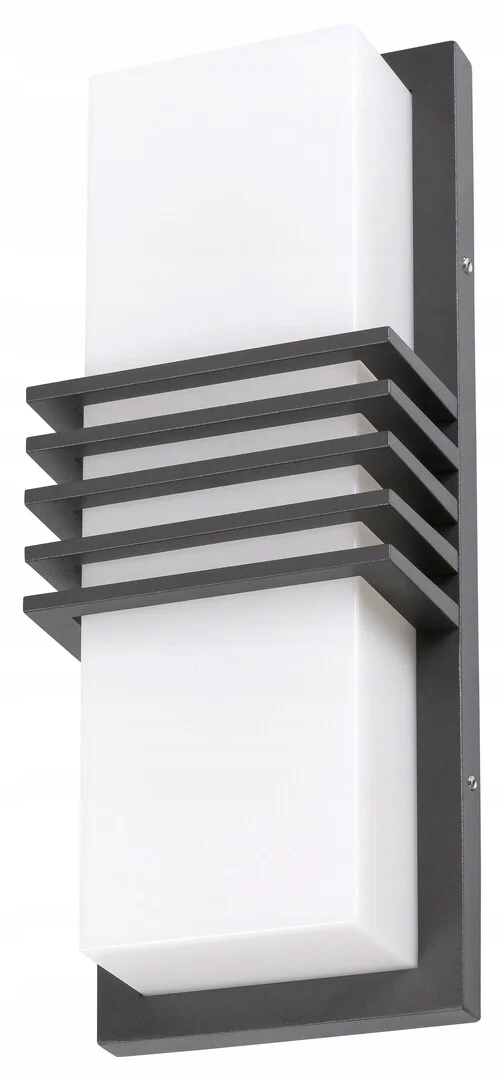 Moderné vonkajšie Led nástenné svietidlo antracitové, biele s pruhmi 30 cm Rabalux
