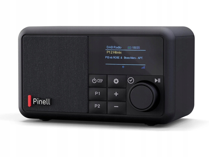 Radio Pinell Compact Cyfrowe Przenośne Czarny