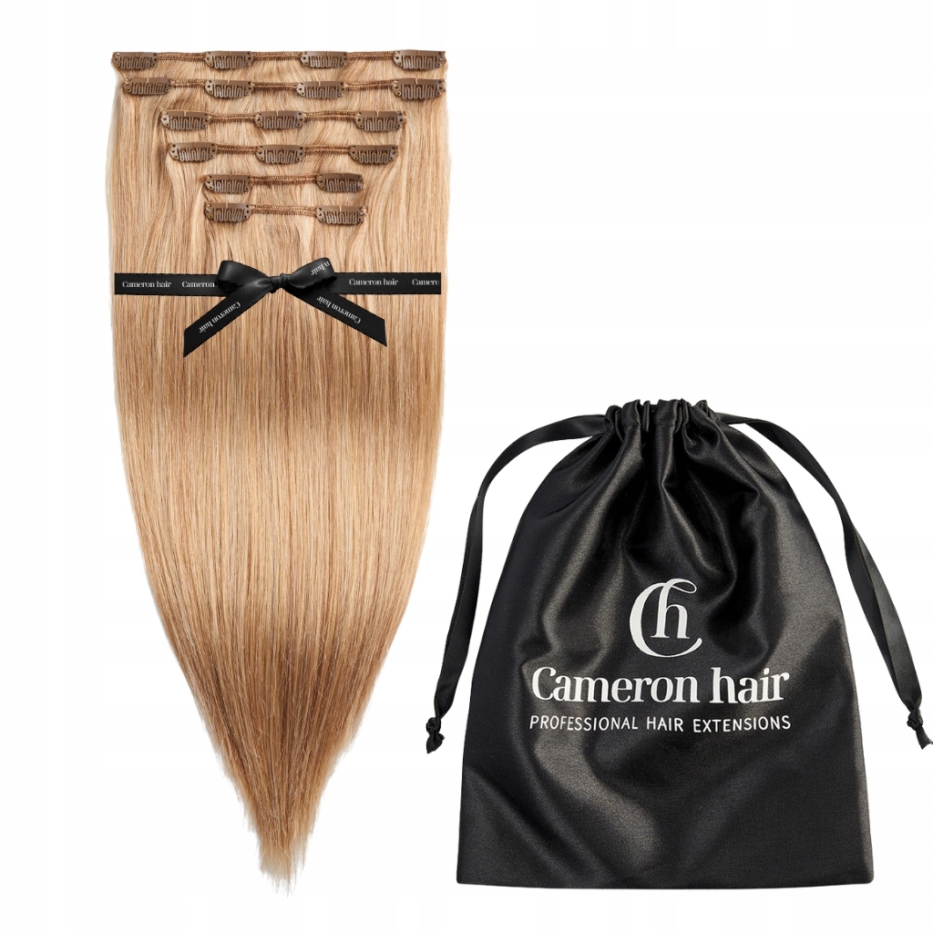 Příčesek do vlasů Clip In 100% přírodní lidské 6 pásků 120 gramů 43 cm