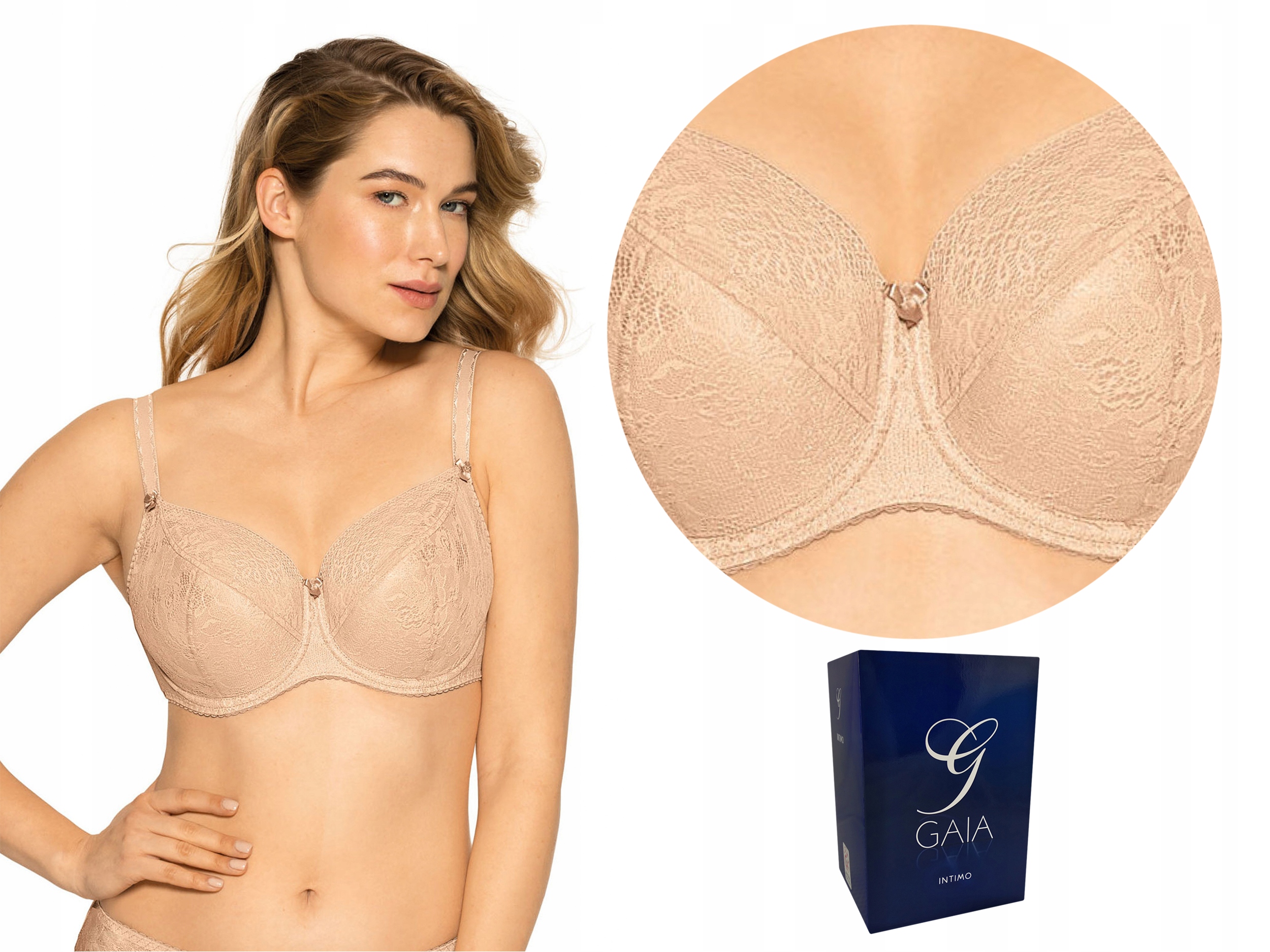

Biustonosz semi soft , Gaia Sandy 594 beżowy, 75G