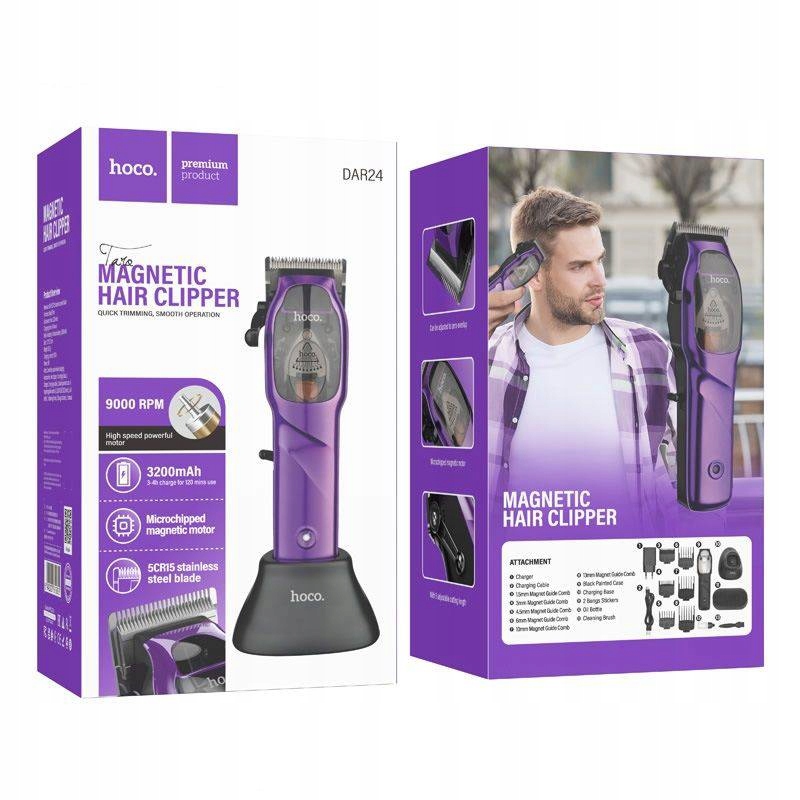 Stříhací Strojek Na Vlasy Hoco Dar24 Fialový