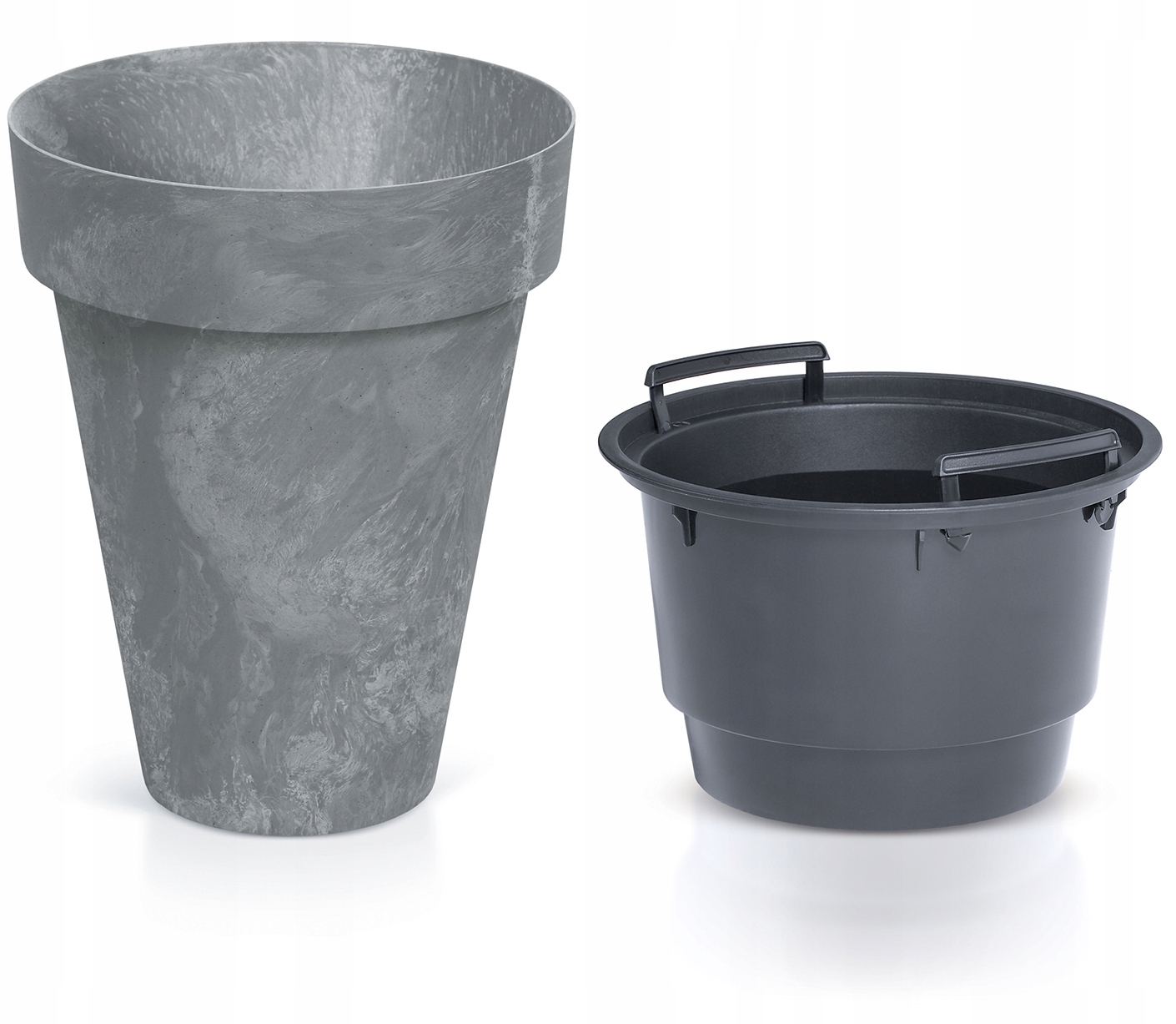 

Doniczka z wkładem Cube Slim Beton Effect 25L duża