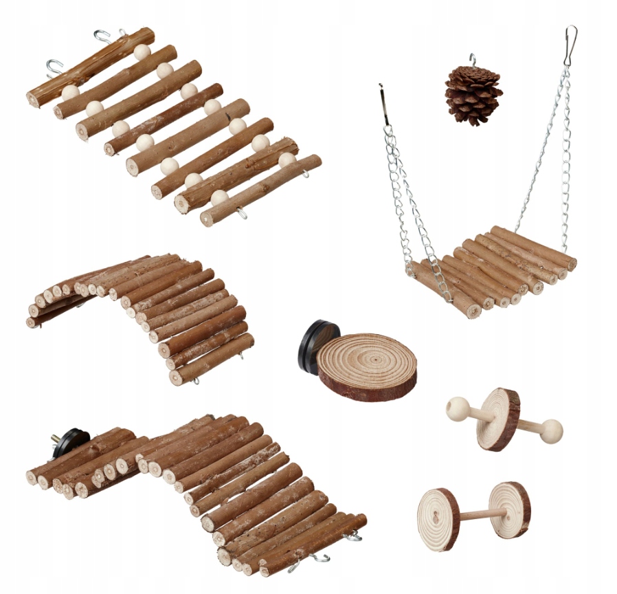 Levně 8-dílná hračka pro ptáky Relaxdays