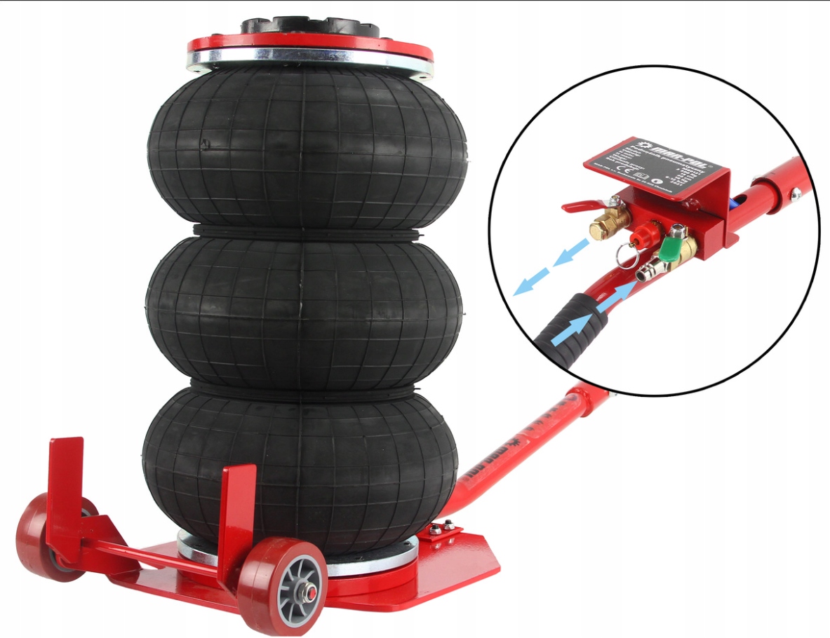 PODNOŚNIK PNEUMATYCZNY BAŁWANEK PODUSZKA 3.5T NISKI ŻABA STABILNA KOLUMNA Kod producenta KPB-3,5 R