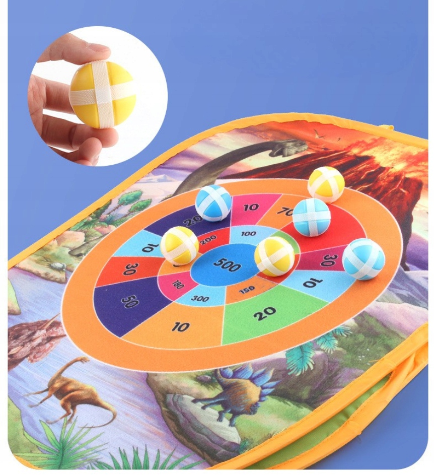 GRA ZRĘCZNOŚCIOWA RZUCANIE RZUT WORECZKIEM PIŁKAMI DO CELU NA PUNKTY 3W1 Kod producenta ZAB/MW/B-RZU01