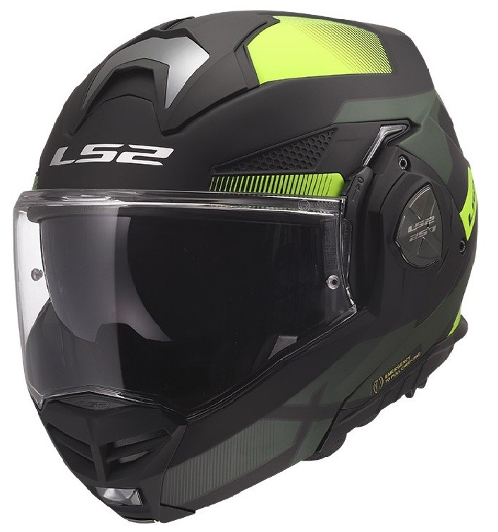 Motocyklová prilba LS2 Čeľusťová Advant X Nova Black Hv Yellow Matt FF901